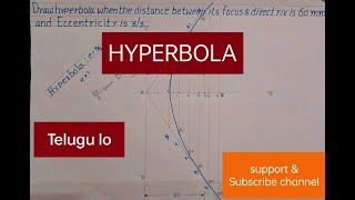 HOW TO DRAW HYPERBOLA IN ENGINEERING DRAWING [upl. by Bondie]