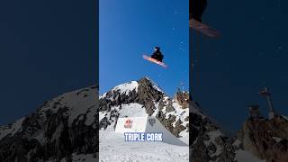 Perfect Backside Triple Cork 1440 by Damian Millinger 😮‍💨 snowboarding deeluxeboots [upl. by Enaid]