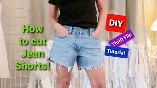 DIY How to cut the perfect jeans shorts everytime [upl. by Garber12]