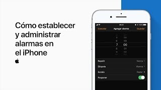 Cómo establecer y administrar alarmas en el iPhone – Soporte técnico de Apple [upl. by Ennayoj103]