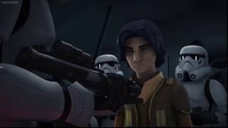 Star wars Rebels Ezra Shoots Rex and Kanan [upl. by Nnyledam]