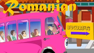 Wheels on The Bus Romanian  Rotile autobuzului se invartesc in Romana  Wheels on The Bus Songs [upl. by Sirk332]