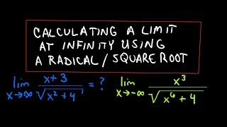 ❖ Calculating a Limit at Infinity with a Radical ❖ [upl. by Ahseele]