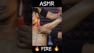 Asmr head massage with fire shorts asmr asimbarber asmrclinic [upl. by Neela300]