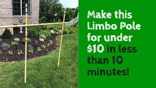 How to Make a Limbo Pole Game for Less than 10 in Under 10 minutes Graduation Open House Idea [upl. by Igig869]