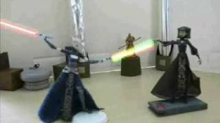 Asajj Ventress vs Luminara Unduli  stop motion [upl. by Ahseen]