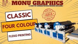 4Color Flexo Board Printing Machine  HighQuality Printing Demo amp Features [upl. by Demahom]