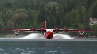 Martin JRM Mars quotHawaii Marsquot Water Bomber Approach and Landing [upl. by Einned]