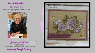 Live with Stamping With Melva  White Wash Technique [upl. by Utter553]