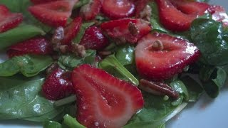 Ensalada de Espinacas y Fresa MUY SALUDABLE Y NUTRITIVA [upl. by Llehsor]