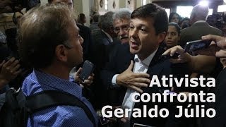 Ativista confronta Geraldo Júlio em evento da Comissão da Verdade [upl. by Anwahsit]