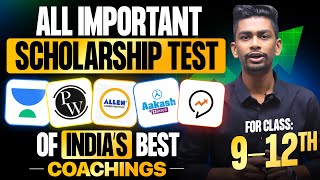 All scholarship Exams for JEE  NEET new Aspirants 🔥 All details of coaching scholarship test [upl. by Lletnahs]