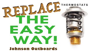 HOW TO Replace Thermostats Johnson Outboard the EASY WAY [upl. by Einnhoj]