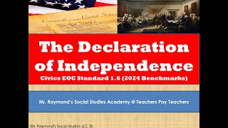 Declaration of Independence  16 Benchmark 2024 Civics EOC Ideas amp Grievances [upl. by Zechariah]