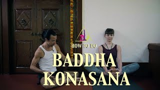 How To Do Baddha Konasana  Purple Valley Ashtanga Yoga [upl. by Wenoa163]