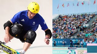 51YearOld Skateboarder Andy Macdonald Competes at Olympics and Gets Standing Ovation [upl. by Iona]