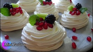 Easy Mini Pavlova Recipe  How to make Pavlova  Guide to a homemade meringue recipes [upl. by Ciapas45]