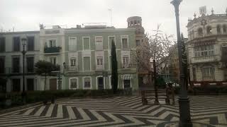 Badajoz  Spain a look at the Plaza Cervantes and the hotel Cervantes 15 Nov 2024 0941 [upl. by Aonehc]