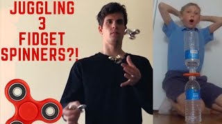 INSANE Fidget Spinner Tricks Juggling and Trick Shots [upl. by Kacy]