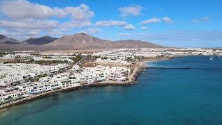 Playa Blanca Lanzarote March 2022 Drone 4K [upl. by Relyhcs]