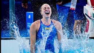 OS Guld till Sarah Sjöström 50 m fritt 2024 Radiosporten [upl. by Wicks]