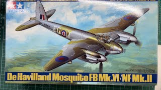 Tamiya De Havilland Mosquito FB MkVINF MkII 148 Scale Model Aircraft [upl. by Gnem]