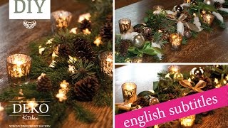 Weihnachtsdeko basteln  Tischgirlande Tutorial  Christmas garland Howto  Deko Kitchen [upl. by Danyelle]