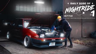 AE86 Engine bay refresh  Daily Dose of Nightride EP 1 [upl. by Ahsaya]