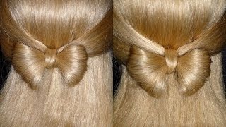 Haarschleife EINFACH selber machenSchnelle Frisur für mittellange HaareHair Bow TutorialPeinados [upl. by Saum484]