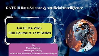 GATE Data Science amp AI 2025  Full Course and Test Series gatedatascience [upl. by Nevs376]