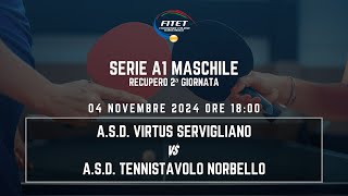 SERIE A1 M  ASD VIRTUS SERVIGLIANO vs ASD TENNISTAVOLO NORBELLO [upl. by Harl]