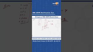 Glimpse of RBI DEPR Doubt Class 5 rbidepr rbideprnotification ixambee trendingshorts [upl. by Aivatnwahs310]