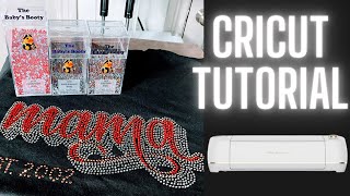 How to Cut a Layered Rhinestone Template with Cricut Explore Air 2 Mama Trend [upl. by Naara175]