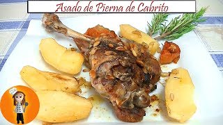 Asado de Pierna de Cabrito al Horno con Patatas  Receta de Cocina en Familia [upl. by Howe]