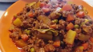 Menudong Giniling  Giniling na baka  Ground beef Menudo  Filipino Style [upl. by Lyudmila330]