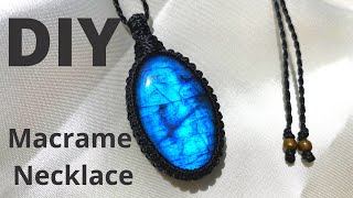 【Macrame Necklace Tutorial】 Let’s Wrap Your Favorite Stone  How To Make A Macrame Necklace [upl. by Uok]