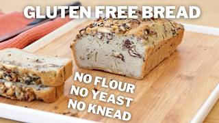 Easy Flourless Bread  No Yeast  No Knead  KETO Bread [upl. by Maller]