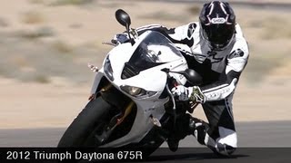 MotoUSA 2012 Triumph Daytona 675R Comparison [upl. by Annayar]