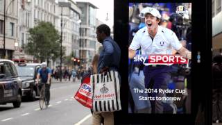 Sky Sports Tee Off Ryder Cup Coverage with DOOH Countdown Campaign [upl. by Anilrats519]