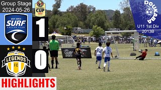 Bay Area Surf 13B PreMLS 10 Legends FC B13 PreECNL  Club America Cup U11 1st Div  20240525HL [upl. by Tesler]