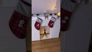 DIY Cardboard Fireplace cardboard christmas2025 diy [upl. by Auqenahc]