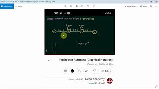 شرح Pushdown Automata PDA example 1 بالعربي Automata PDA [upl. by Neal68]