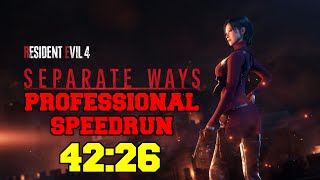 Resident Evil 4 Remake Separate Ways Professional Speedrun 4226 [upl. by Peterus]