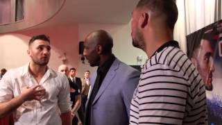 NATHAN CLEVERLY amp TONY BELLEW REFUSE HANDSHAKE W JOHNNY NELSON EXTENDED RINGSIDE FOOTAGE UNSEEN [upl. by Cormier]