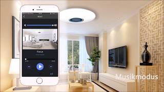 LED Musik Deckenleuchte mit Bluetooth Lautsprecher [upl. by Ytomit]