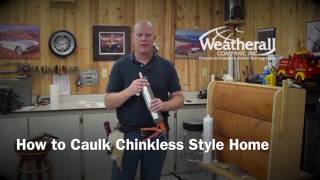 How To Caulk A Chinkless Style Log Home [upl. by Sloane]