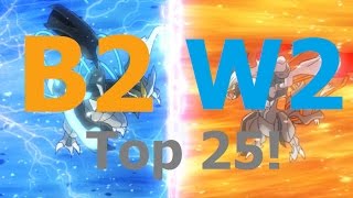 Top 25 Themes of Pokemon B2W2 Black 2 amp White 2 [upl. by Kinata]