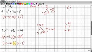 Foundations of Math and PreCalculus 10 53 Factoring Trinomials Part 1 [upl. by Ailuy729]