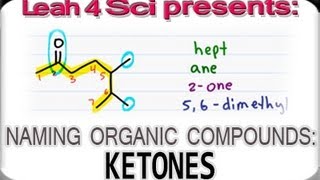 Naming Ketones Using IUPAC Nomenclature  Organic Chemistry tutorial by Leah4sci [upl. by Osmo]