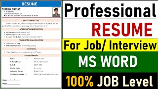 How To Create A Job CV  Resume Writing Tips In Urdu  By Rizwan Ali Khokhar [upl. by Knowlton]